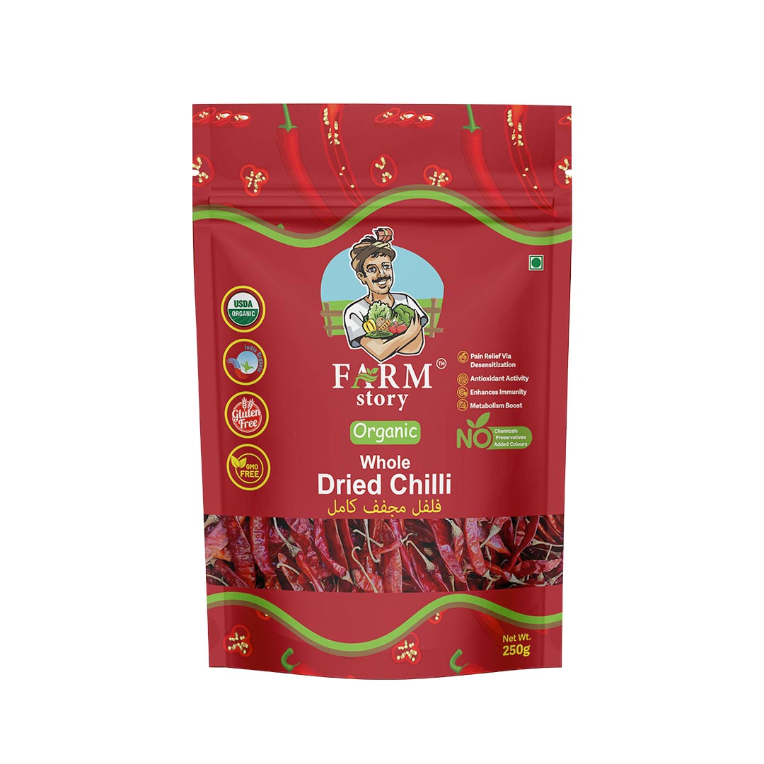 Organic Whole Dried Chilli -250gm