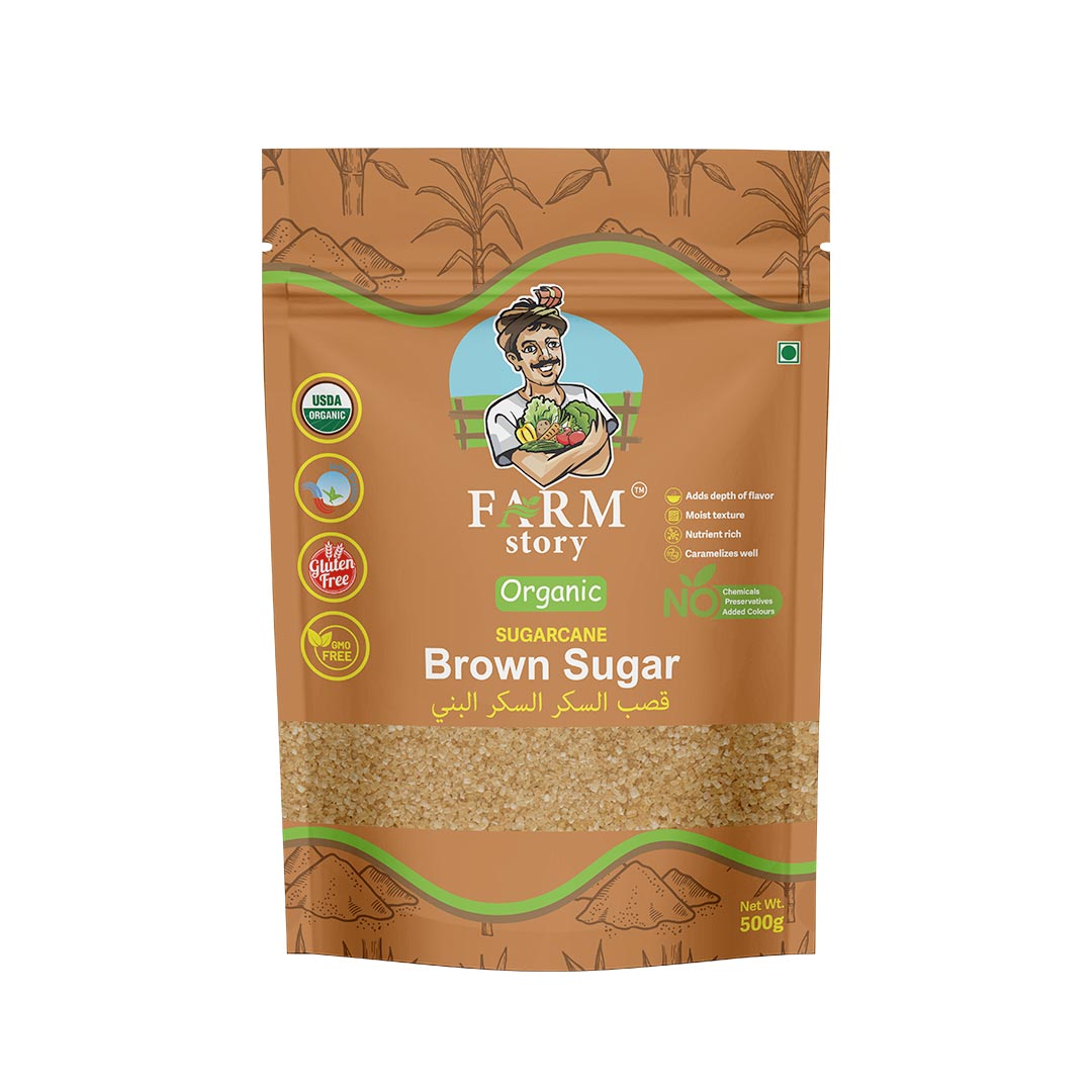 Organic Sugarcane Brown Sugar -500gm